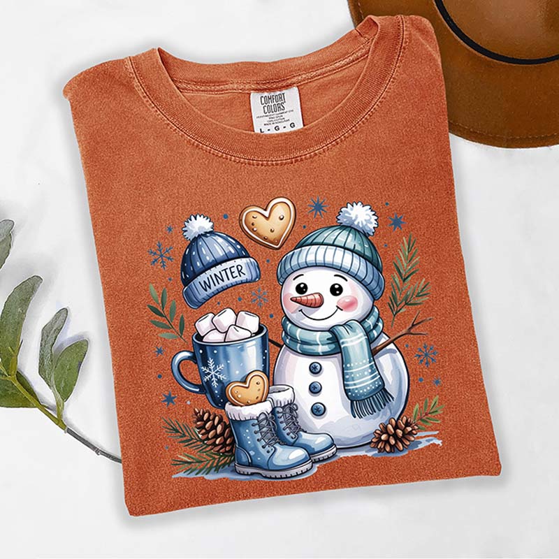 Cute Snowman Winter Vibes T-Shirt