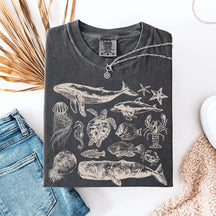 Vintage 90s Sea Animals Ocean Life T-Shirt