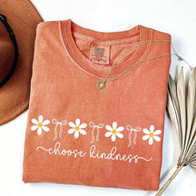 Choose Kindness Daisies Bow Be Kind Teacher T-Shirt