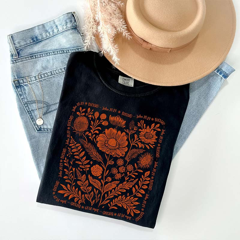 Boho Floral Bible Verse T-Shirt