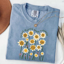 Daisy Flower Words Matter Speak Kindness T-Shirt