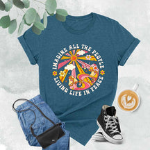 Imagine All The People Living Life In Peace T-Shirt