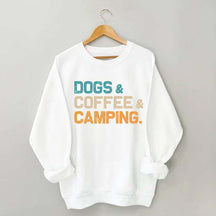 Dogs Coffee Camping Sweatshirt
