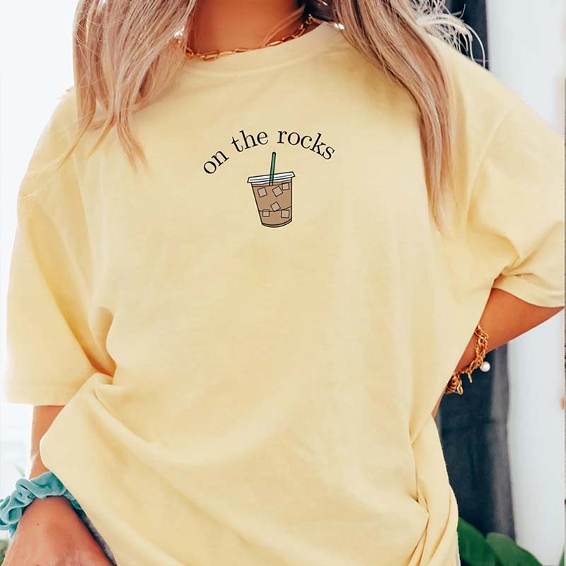 On The Rocks Iced Coffee Lover T-Shirt