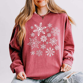 Comfort Colors Snowflake Winter Sweatshirt