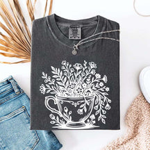 Cottagecore Teacup Floral T-Shirt
