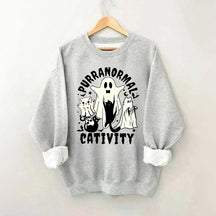 Purranormal Cativity Spooky Ghost Cat Sweatshirt