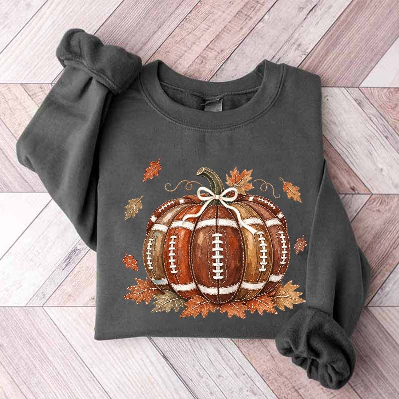 Fall Game Day Football Pumpkin Sweatshirt
