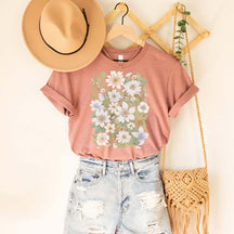 Boho Wildflower Daisy  Nature Aesthetic T-Shirt