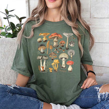 Cottagecore Botanical Mushroom Fungus T-Shirt