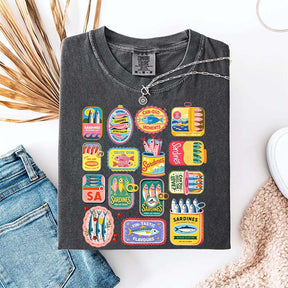 Vintage Sardine Can Mediterranean Food T-Shirt