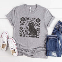 Boho Cat Coffee Lover T-Shirt