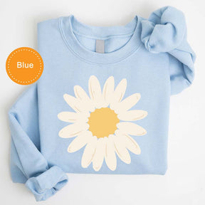 Cute Boho Daisy Floral Sweatshirt