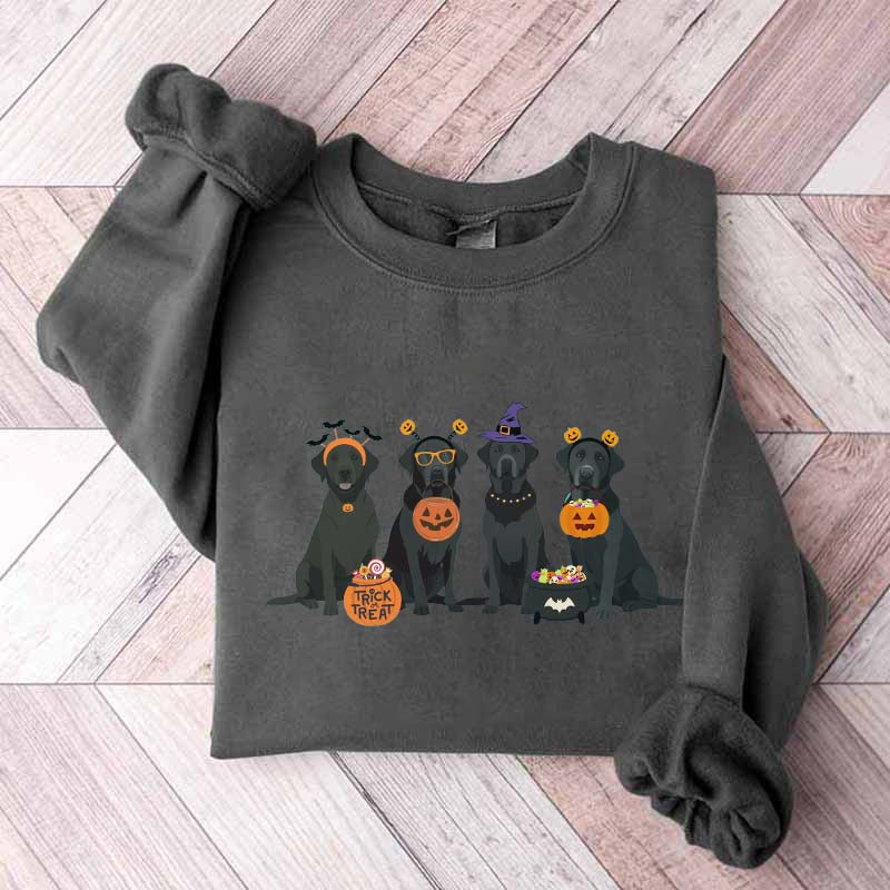 Halloween Black Lab Fall Dog Sweatshirt