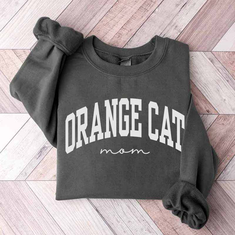 Orange Cat Mom Sweatshirt