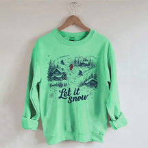 Let It Snow Skiing Sweatshirt