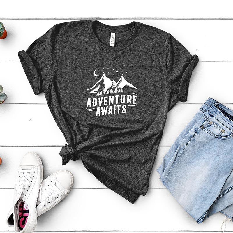 Adventure Awaits Camping Travel  T-Shirt