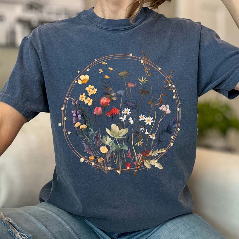Floral Graphic Ring Wildflowers T-Shirt