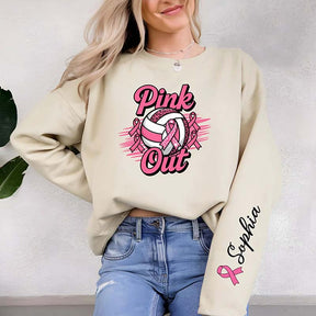 Personalized Pink Out Volleyball Sweatshirt