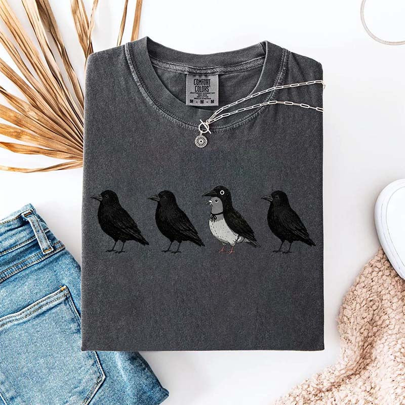 Funny Crow Pigeon T-Shirt