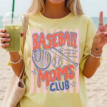 Comfort Colors Baseball Moms Club T-Shirt
