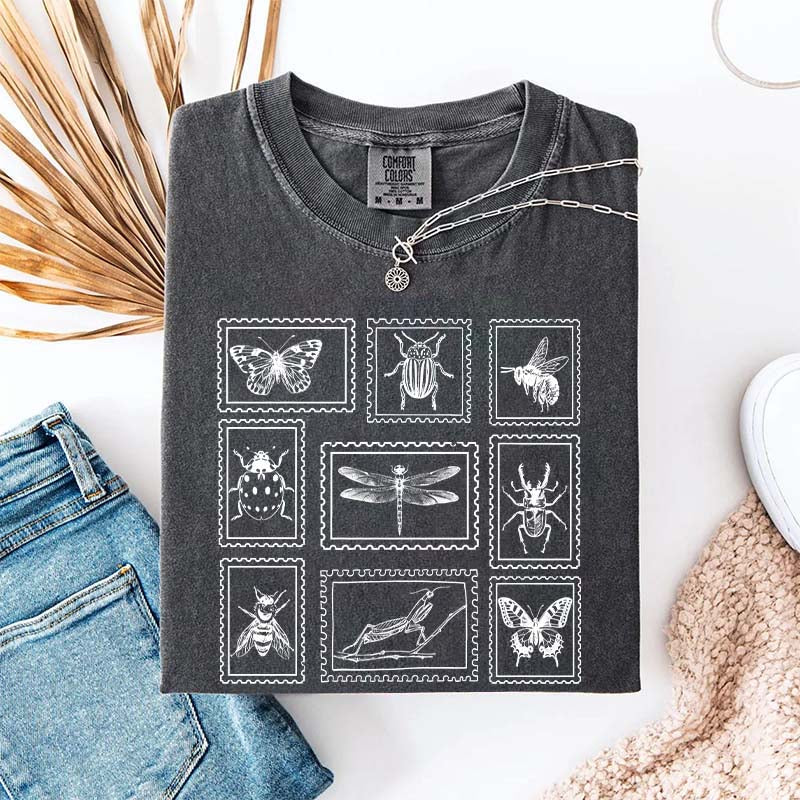 Insect Stamp Vintage Bug Lover T-Shirt