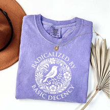 Radicalized By Basic Decency Floral T-Shirt