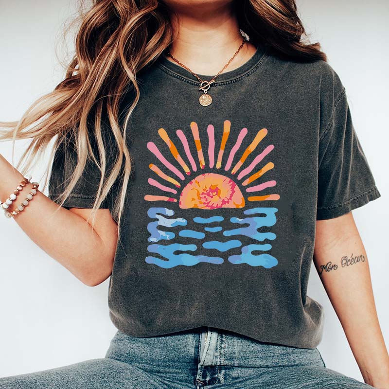 Summer Sun Rays Waves T-Shirt