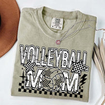 Checkered Volleyball Mom T-Shirt