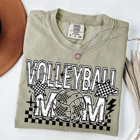 Checkered Volleyball Mom T-Shirt