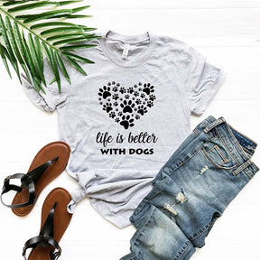 Life is Better with Dogs T-Shirt