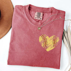 Retro Heart Softball T-Shirt