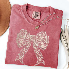 Comfort Colors Lace Bow T-Shirt