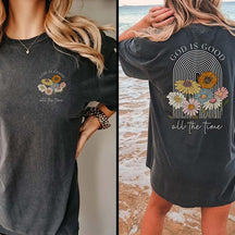 God is Good All the Time Vintage Floral T-Shirt