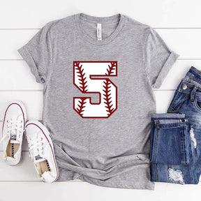 Personalized Baseball Number Minimalist T-Shirt