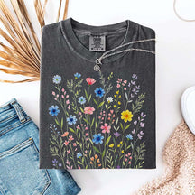 Wildflowers Vintage Blue Style T-Shirt