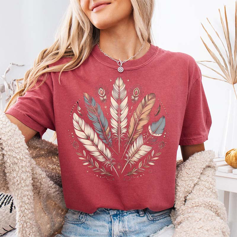 Boho Feather Bohemian T-Shirt