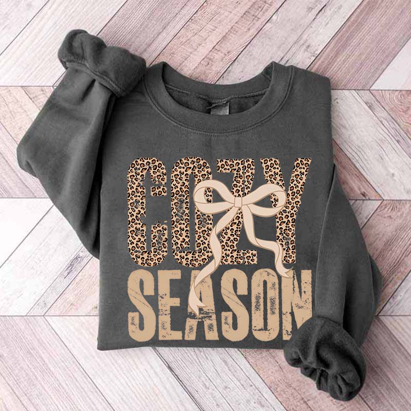Leopard Fall Cozy Season Sweatshirt