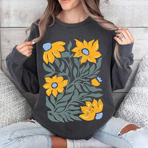 Floral Graphic Boho Sunflower Sweatshirt