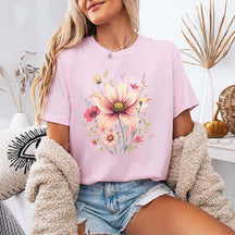 Boho Cottagecore Vintage Wildflowers Gardener T-Shirt