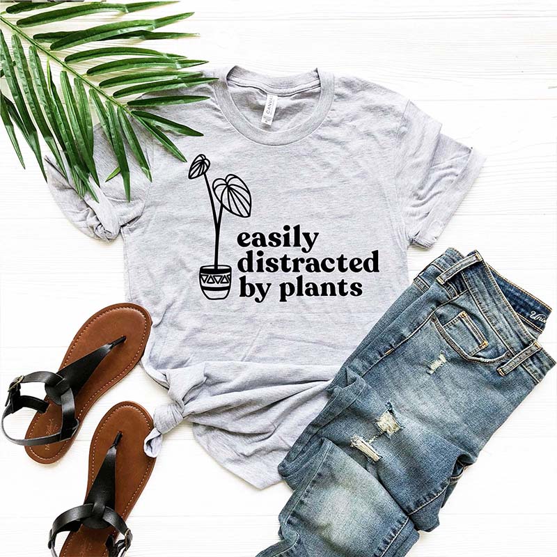 Easily Distracted By Plants Mom T-Shirt