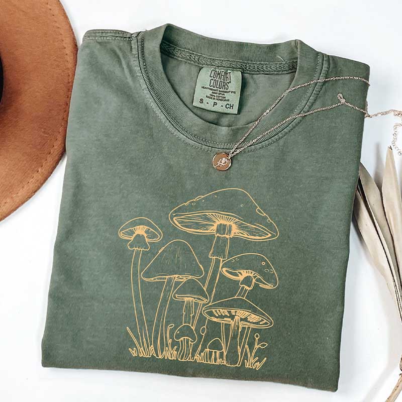 Mushroom Spiritual Moon Phase T-Shirt