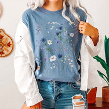 Botanical WildFlowers Thistles Aesthetic T-Shirt