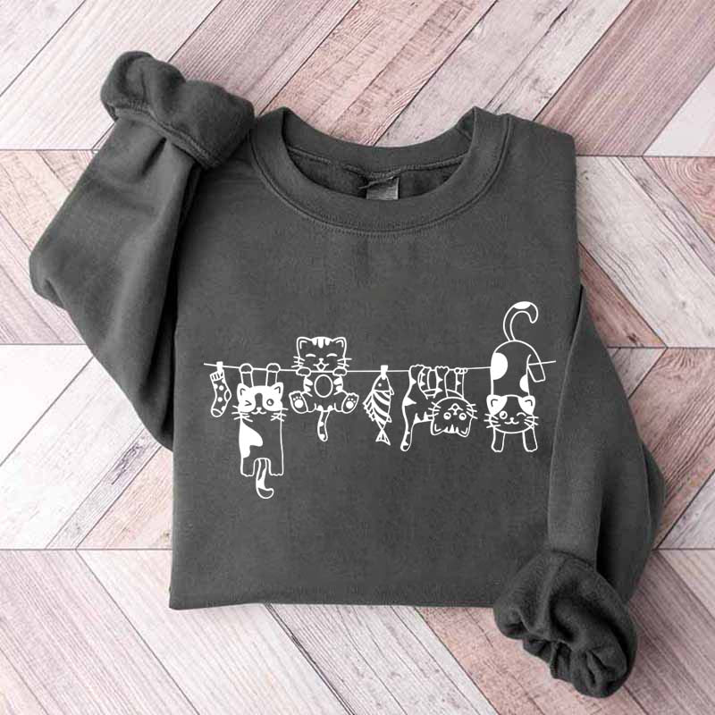 Cute Cats in a Row Sweatshirt