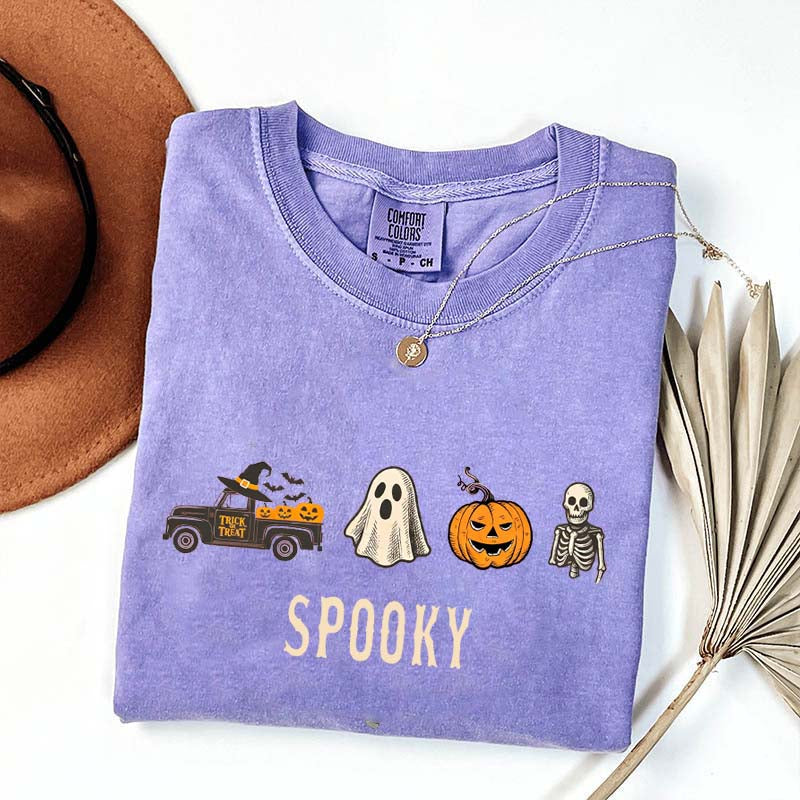 Pumpkin Season Girly Spooky Halloween T-Shirt