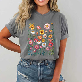 Summer Flower Print Nature Floral T-Shirt