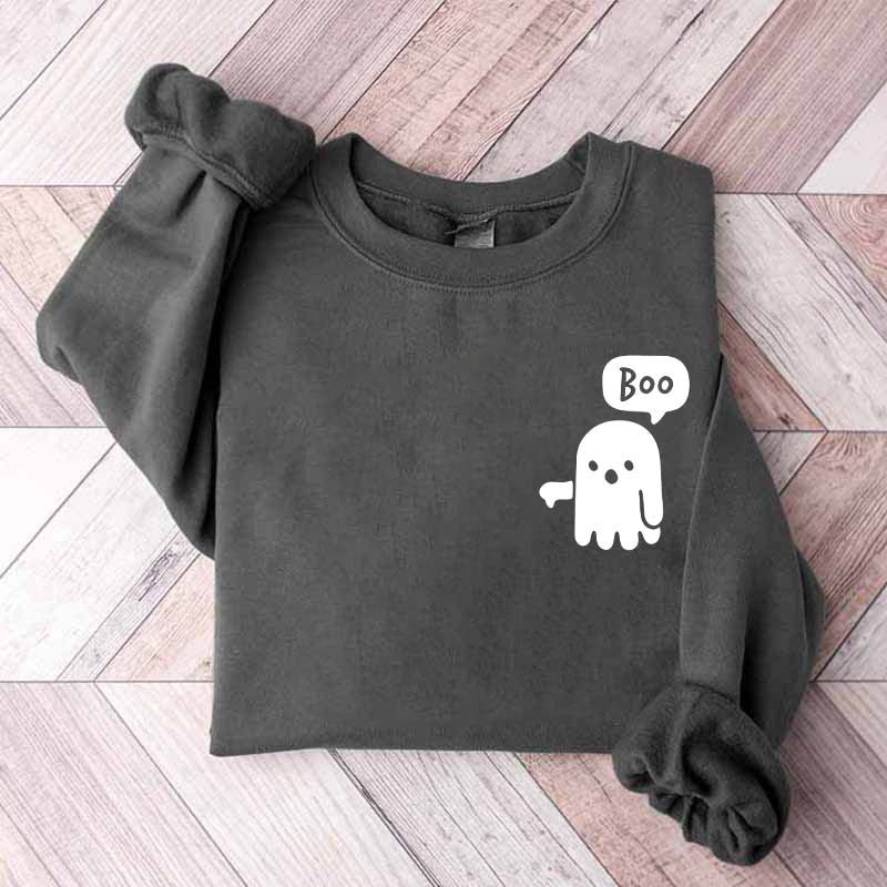 Boo Ghost Halloween Sweatshirt