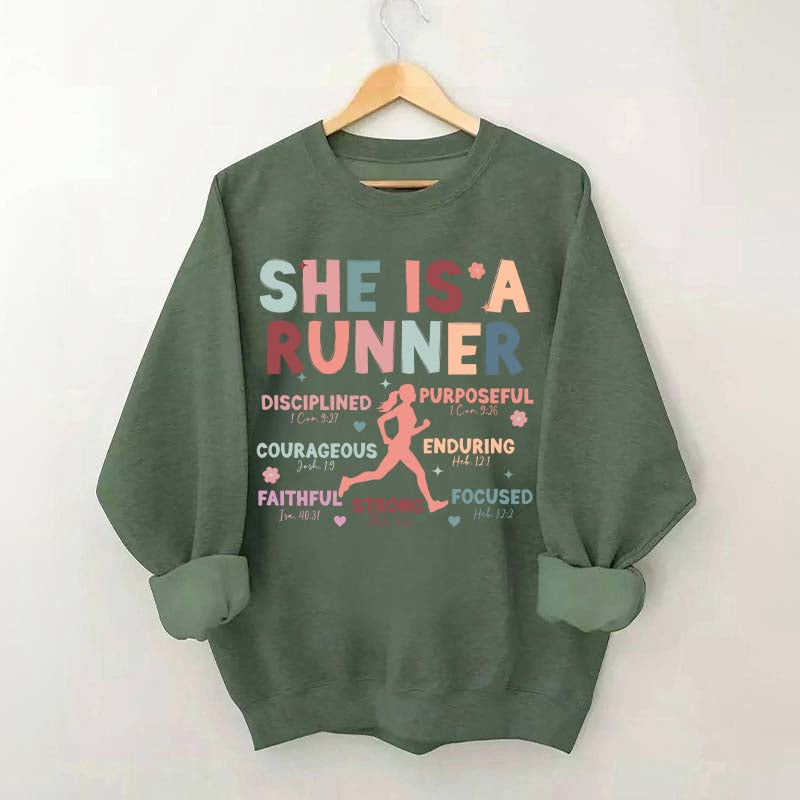 Half Marathon Running Religous Sweatshirt