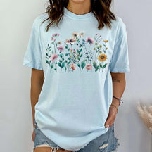 Gift For Nature Lover  Botanical Flowers T-Shirt