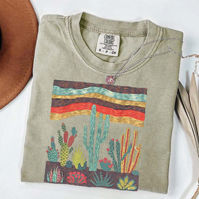 Retro Desert Cactus Southwest Boho Plant T-Shirt